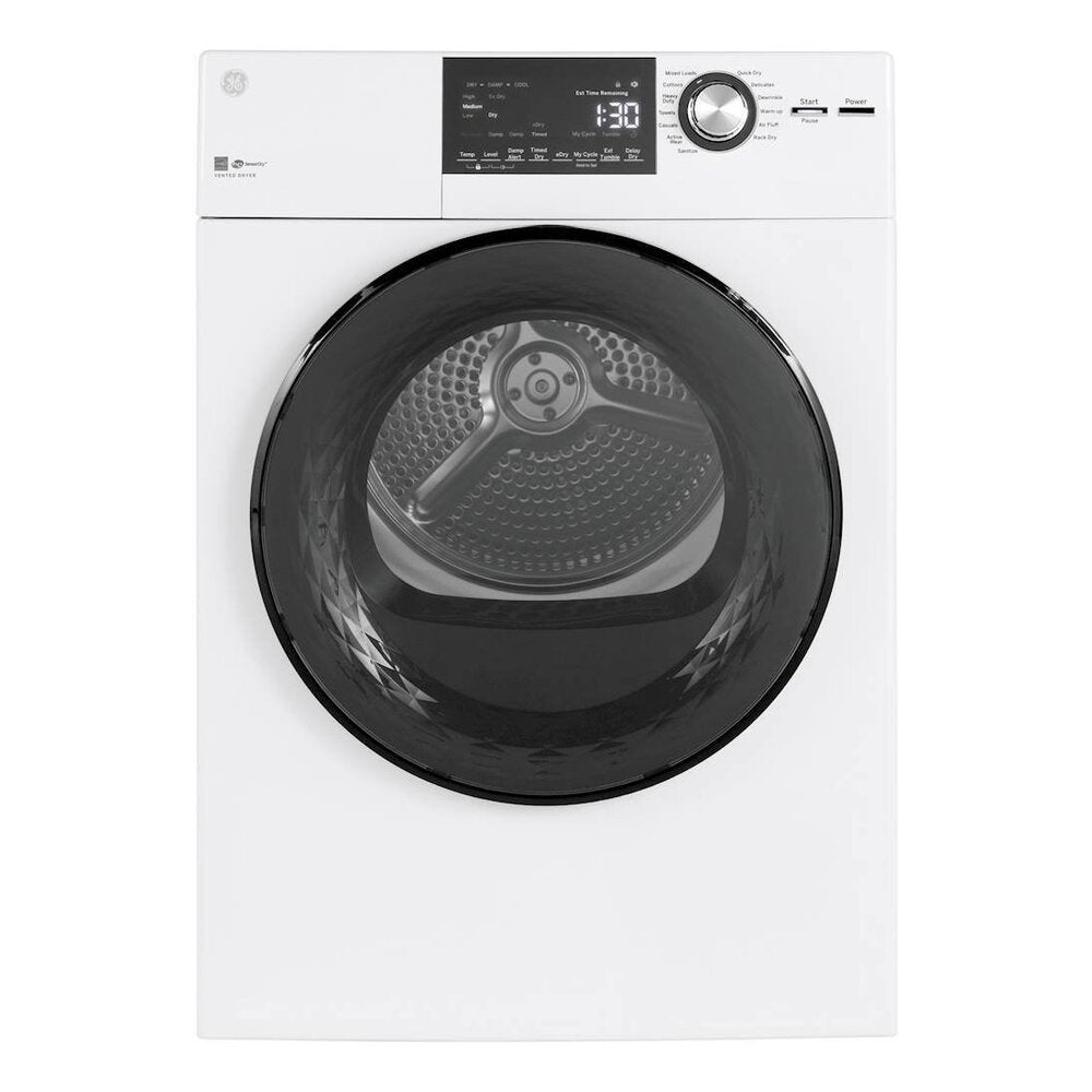 GE GE® ENERGY STAR® 24" 4.3 Cu.Ft. Front Load Vented Electric Dryer with Stainless 