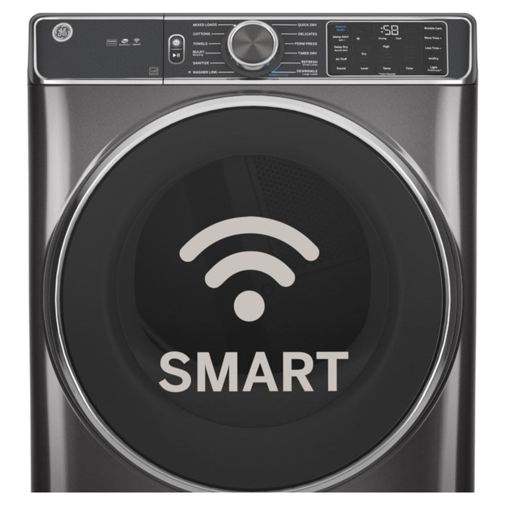 GE GE® ENERGY STAR® 7.8 cu. ft. Capacity Smart Front Load Electric Dryer with Sanit