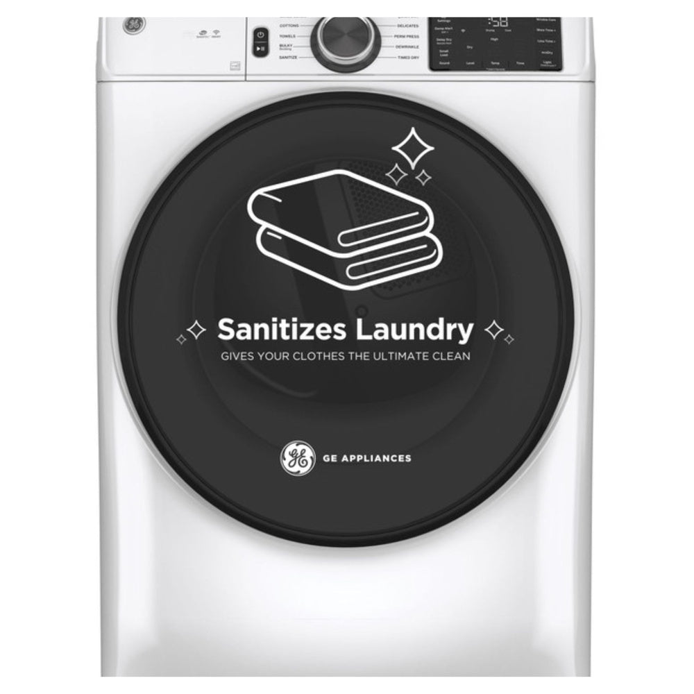 GE GE® ENERGY STAR® 7.8 cu. ft. Capacity Smart Front Load Electric Dryer with Sanit