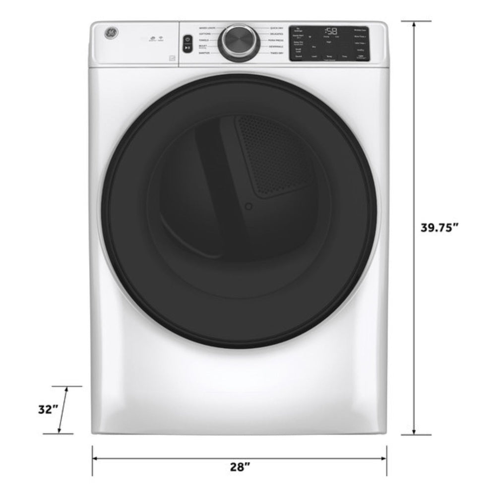 GE GE® ENERGY STAR® 7.8 cu. ft. Capacity Smart Front Load Electric Dryer with Sanit