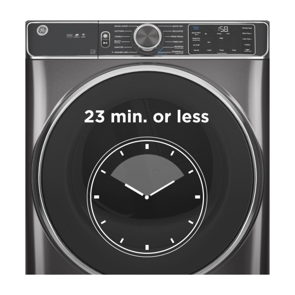 GE GE® ENERGY STAR® 7.8 cu. ft. Capacity Smart Front Load Gas Dryer with Sanitize C