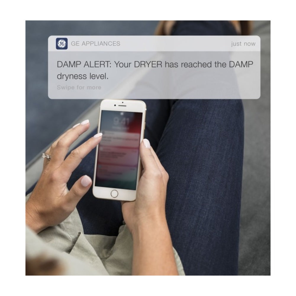 GE GE® ENERGY STAR® 7.8 cu. ft. Capacity Smart Front Load Gas Dryer with Sanitize C