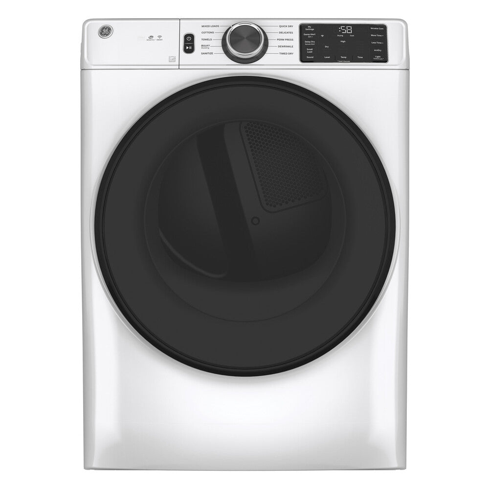 GE GE® ENERGY STAR® 7.8 cu. ft. Capacity Smart Front Load Gas Dryer with Sanitize C