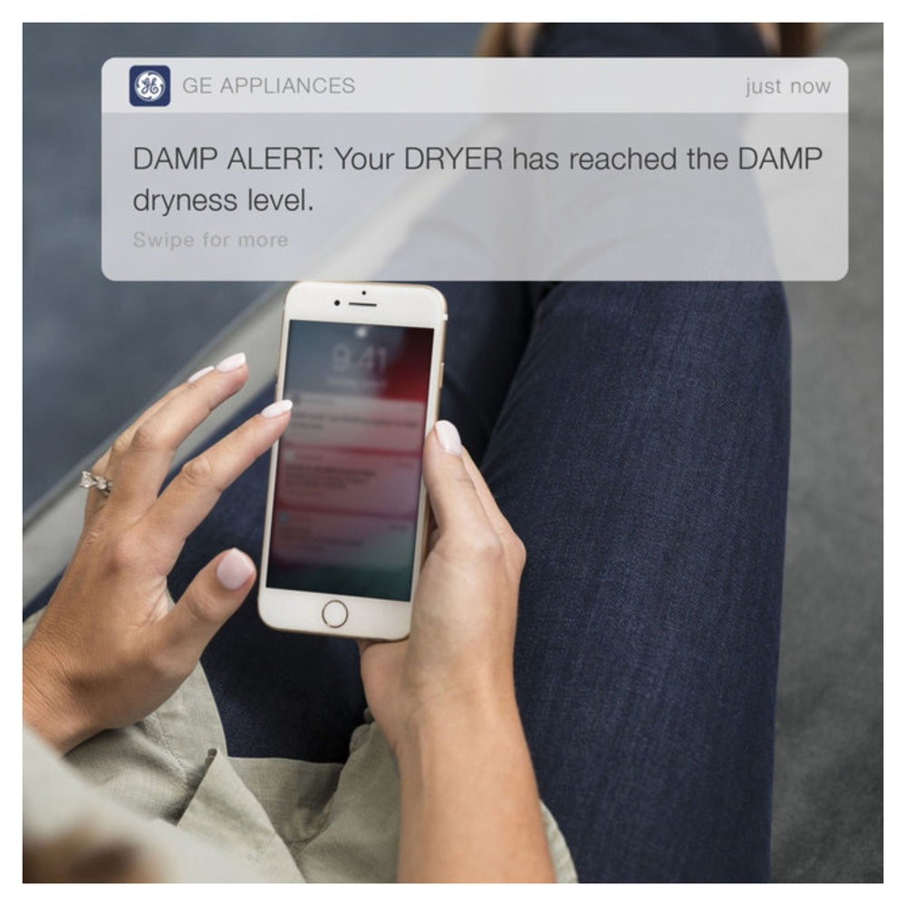 GE GE® ENERGY STAR® 7.8 cu. ft. Capacity Smart Front Load Gas Dryer with Sanitize C