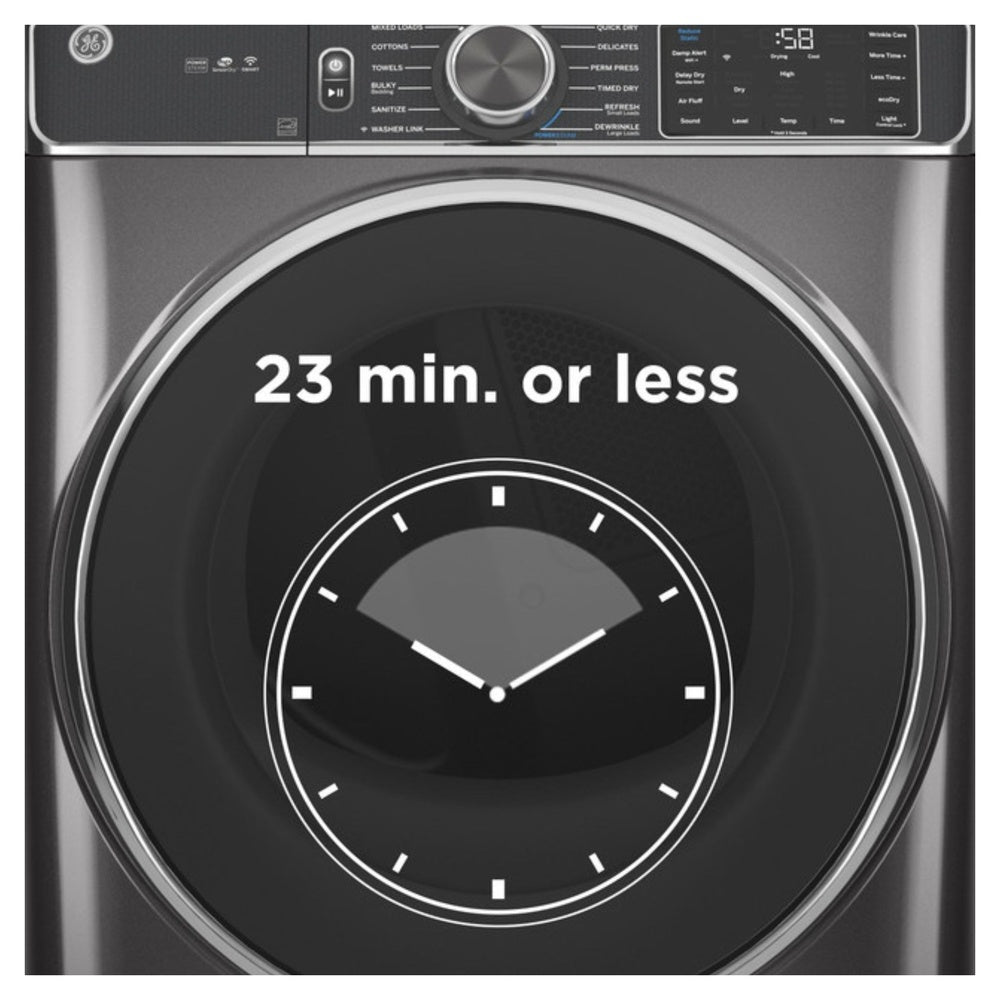 GE GE® ENERGY STAR® 7.8 cu. ft. Capacity Smart Front Load Electric Dryer with Steam