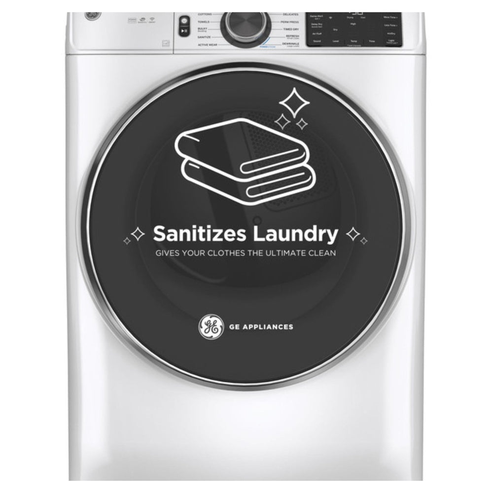 GE GE® ENERGY STAR® 7.8 cu. ft. Capacity Smart Front Load Gas Dryer with Steam and 