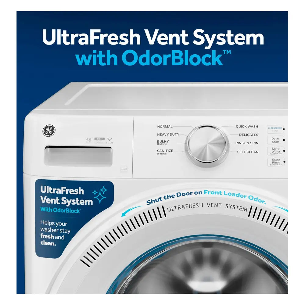 GE GE® ENERGY STAR® 4.6 cu. ft. Capacity Smart Front Load Washer with UltraFresh Ve