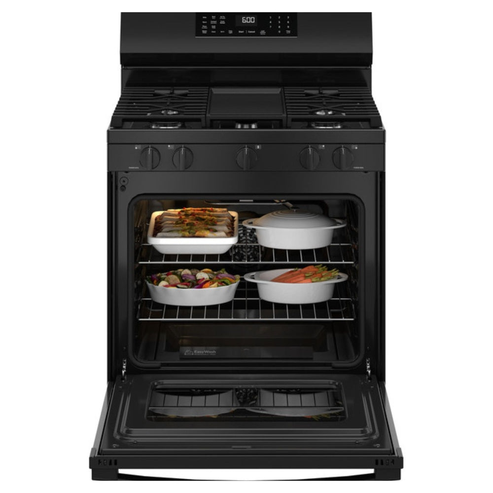 GE GE® 30" Free-Standing Gas Convection Range with No Preheat Air Fry and EasyWash™