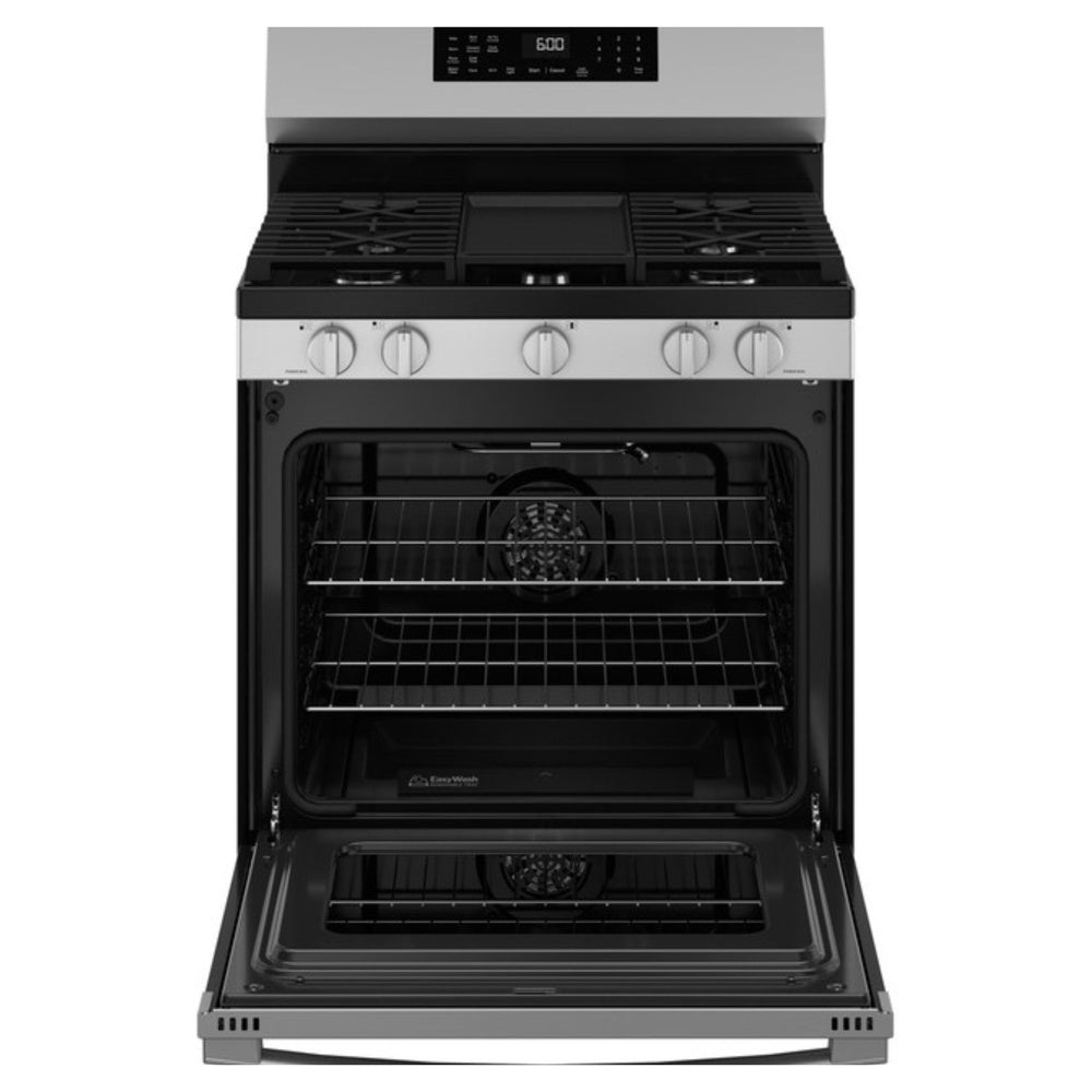 GE GE® 30" Free-Standing Gas Convection Range with No Preheat Air Fry and EasyWash™