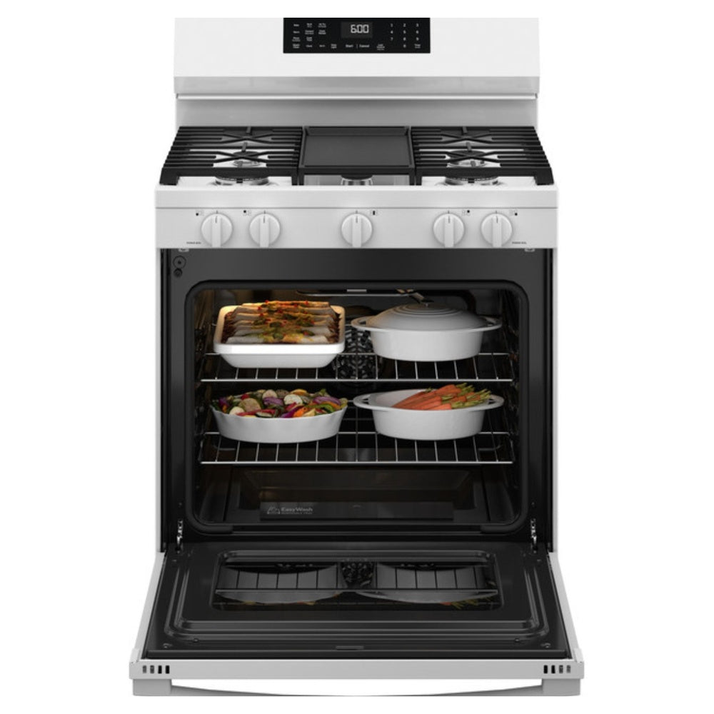 GE GE® 30" Free-Standing Gas Convection Range with No Preheat Air Fry and EasyWash™