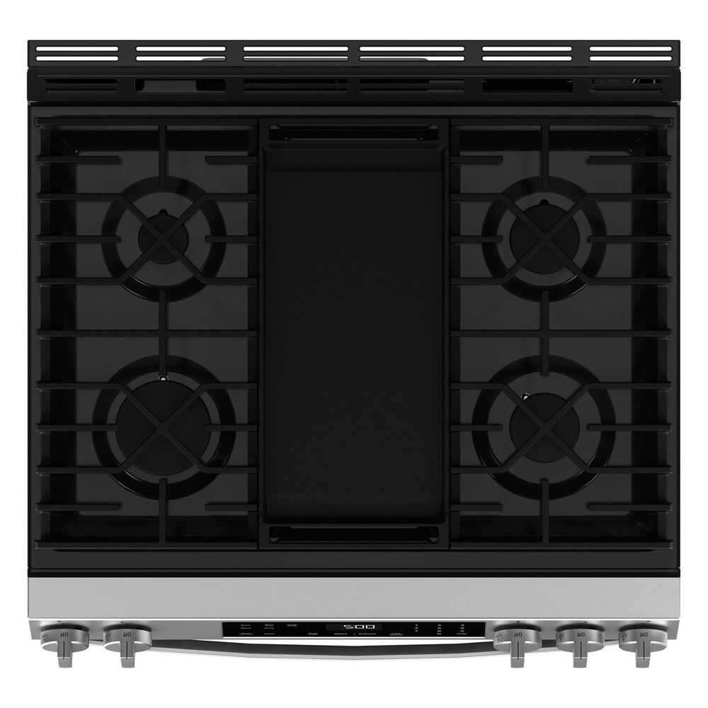 GE GE® 30" Slide-In Front-Control Gas Range with Crisp Mode