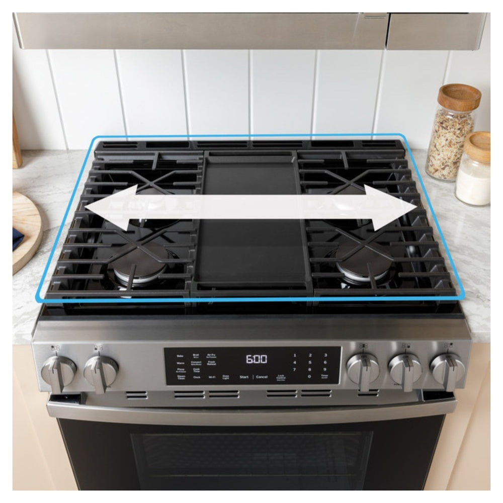 GE GE® 30" Slide-In Front Control Gas Range with Crisp Mode