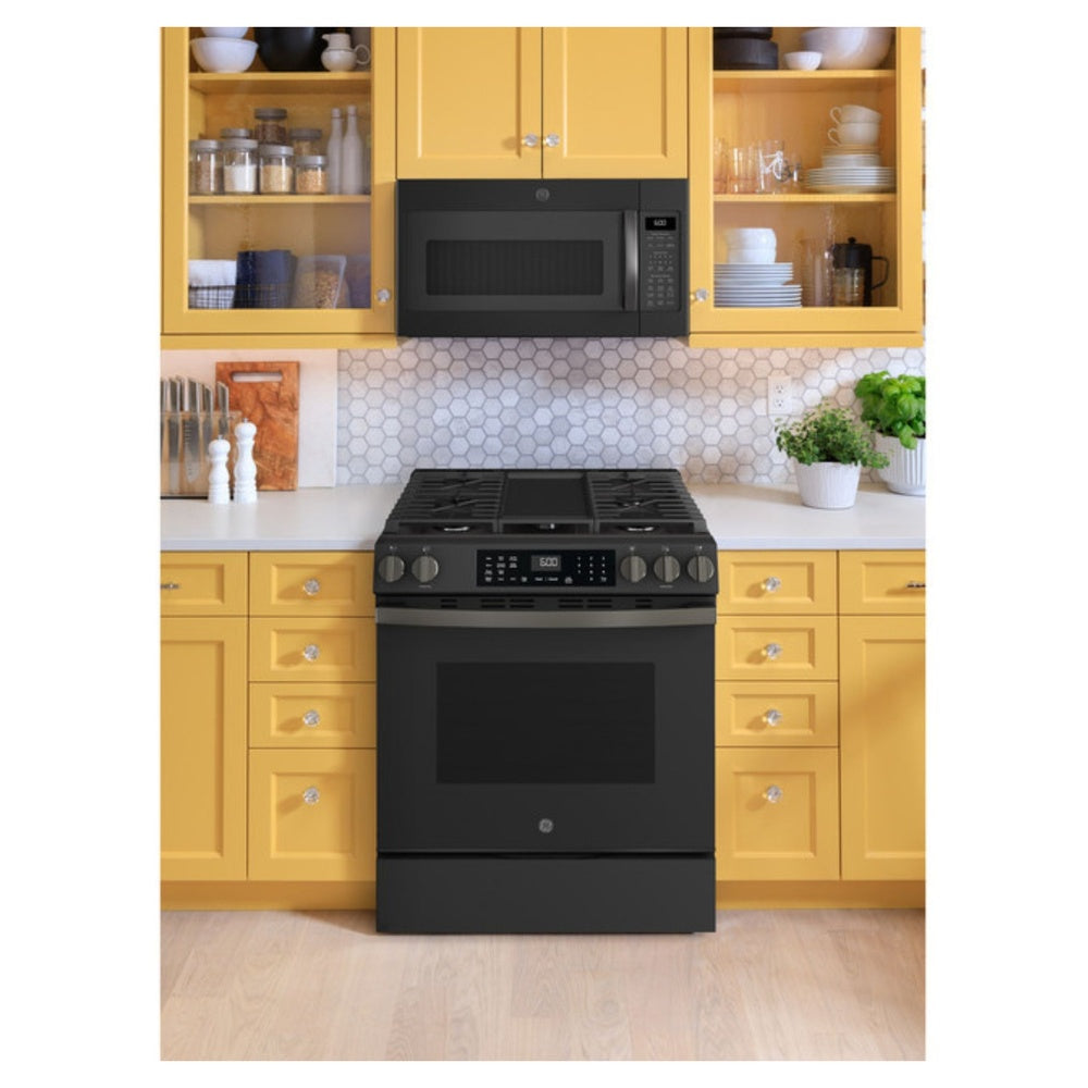 GE GE® 30" Slide-In Front-Control Convection Gas Range with No Preheat Air Fry and 
