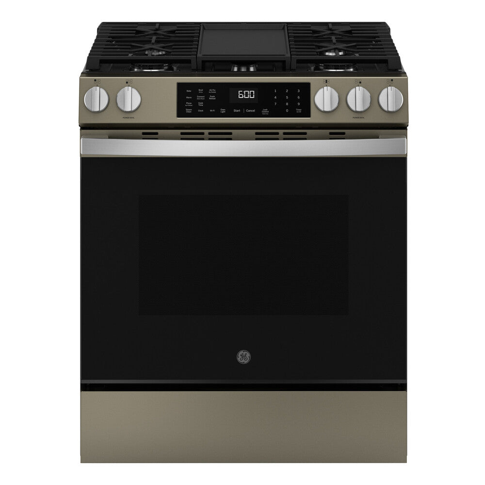 GE GE® 30" Slide-In Front-Control Convection Gas Range with No Preheat Air Fry and 