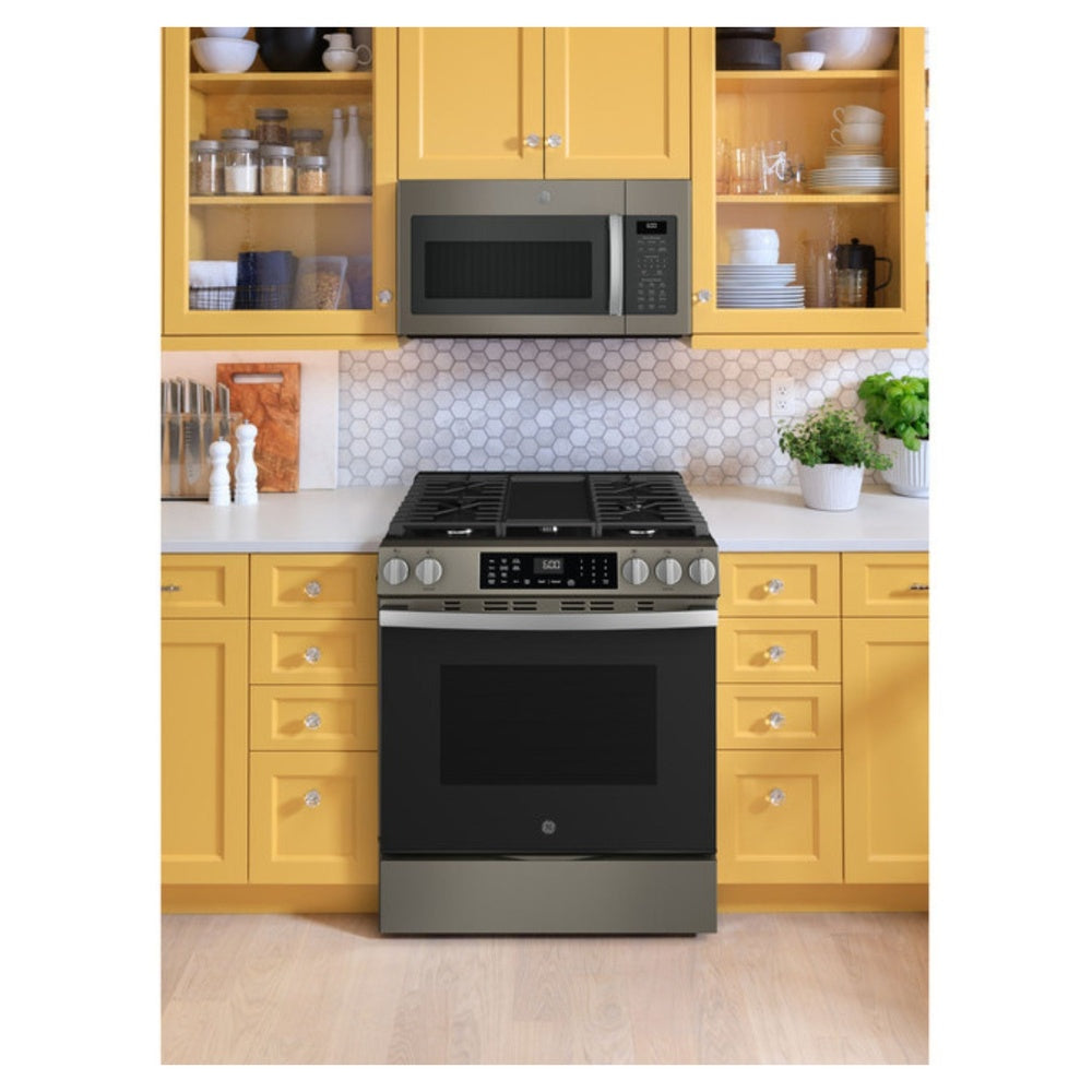 GE GE® 30" Slide-In Front-Control Convection Gas Range with No Preheat Air Fry and 