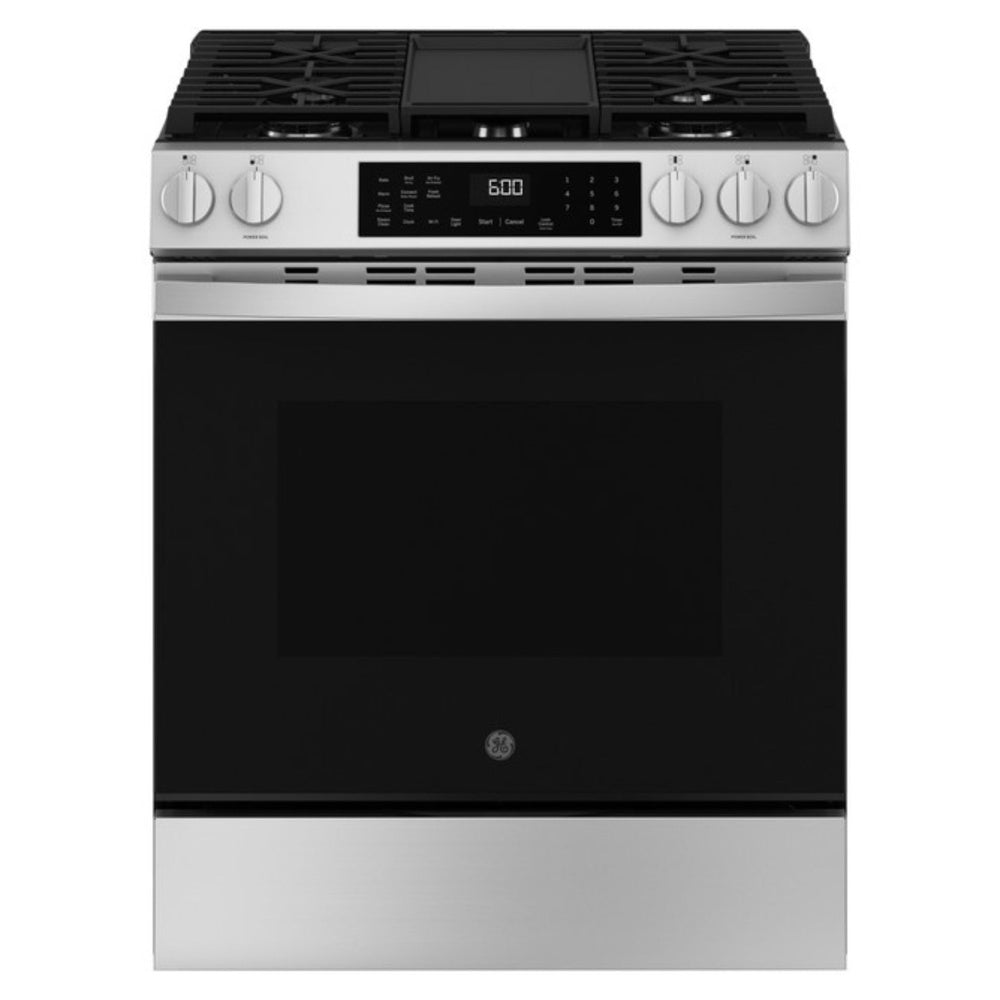 GE GE® 30" Slide-In Front-Control Convection Gas Range with No Preheat Air Fry and 