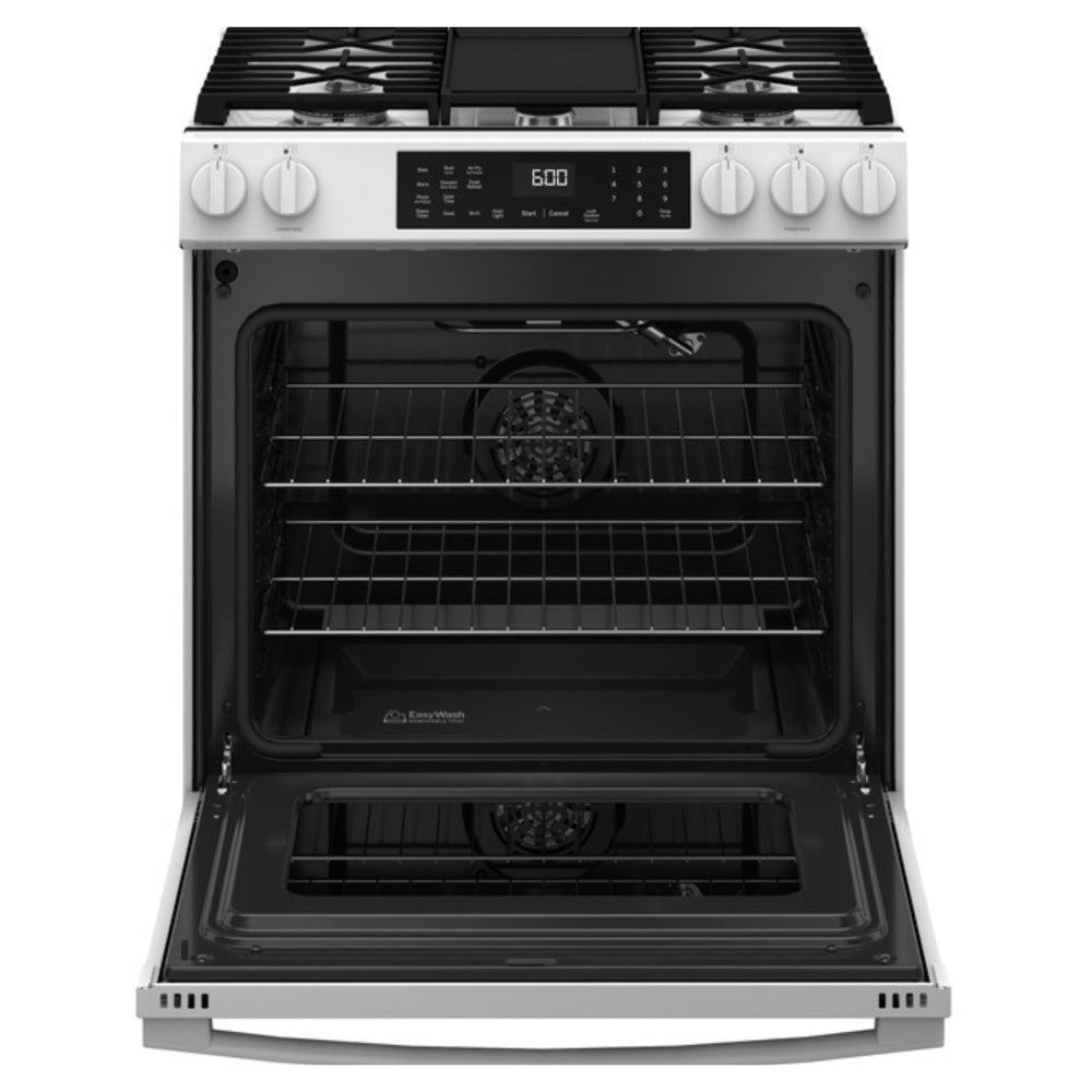 GE GE® 30" Slide-In Front-Control Convection Gas Range with No Preheat Air Fry and 