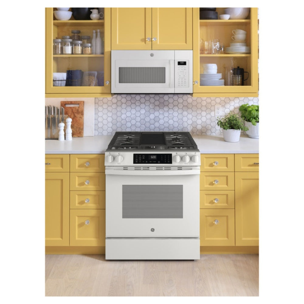 GE GE® 30" Slide-In Front-Control Convection Gas Range with No Preheat Air Fry and 