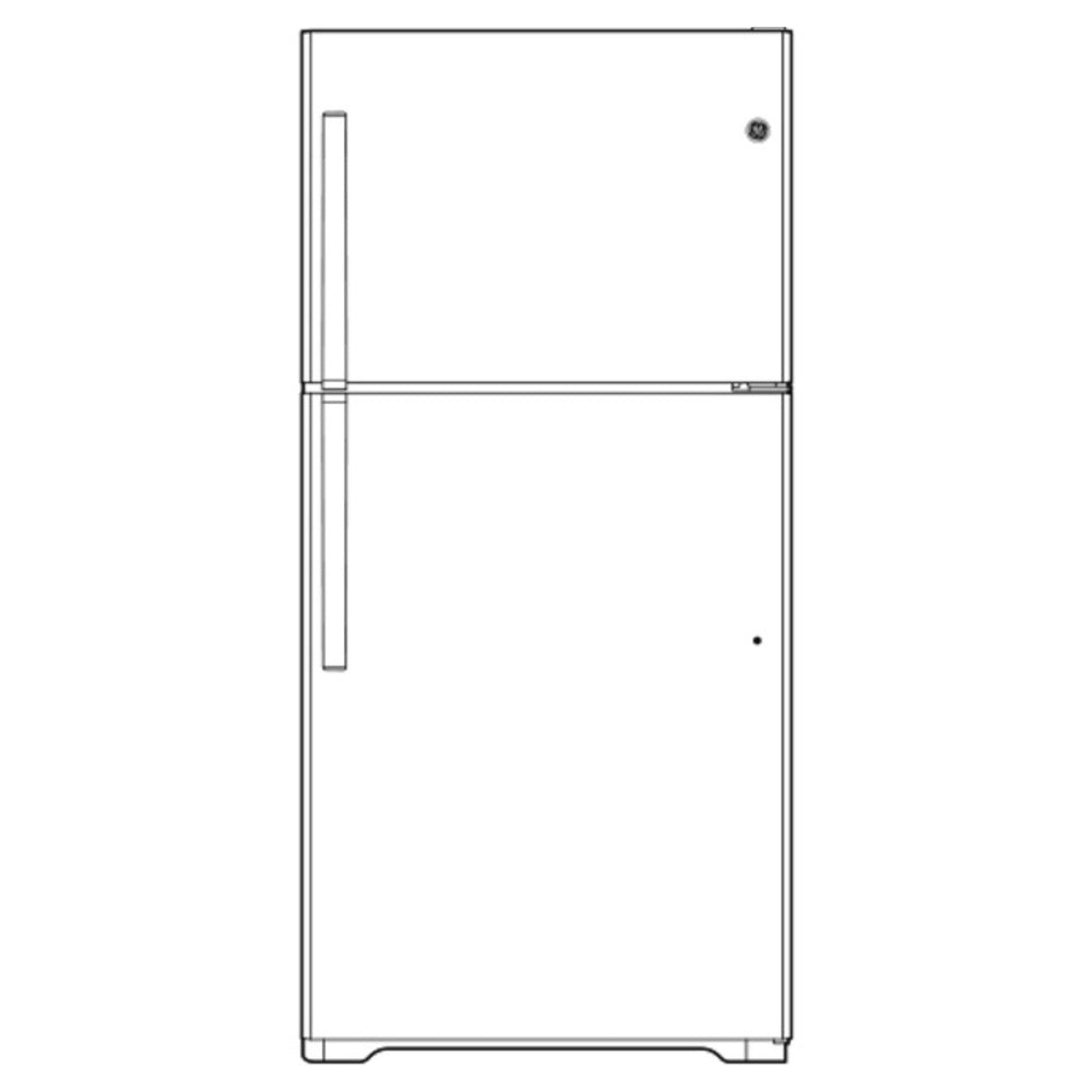 GE GE® ENERGY STAR® 16.6 Cu. Ft. Top-Freezer Refrigerator