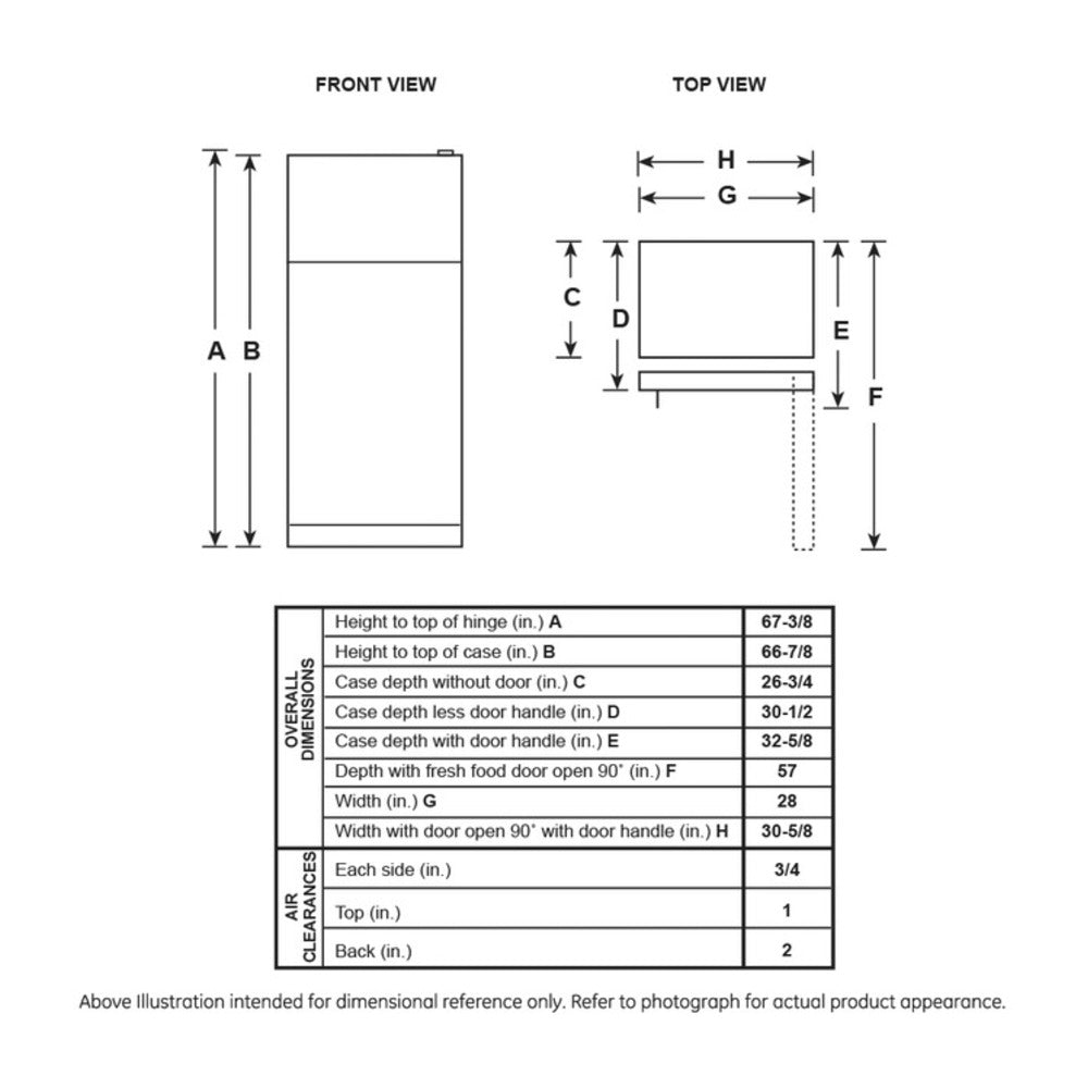 GE GE® ENERGY STAR® 17.5 Cu. Ft. Top-Freezer Refrigerator