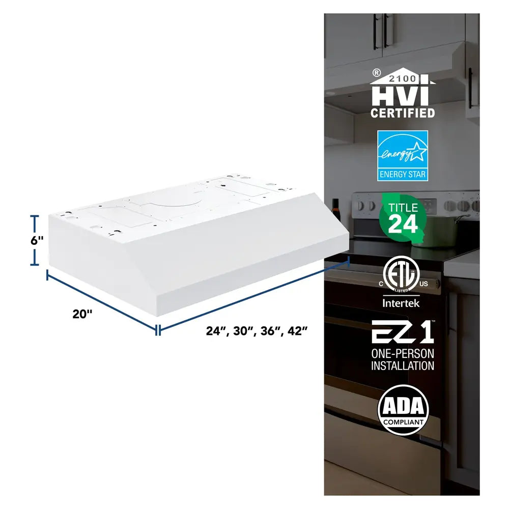 Broan Broan-NuTone 30-Inch Under Cabinet Range Hood, ENERGY STAR, 350 Max Blower CFM, 