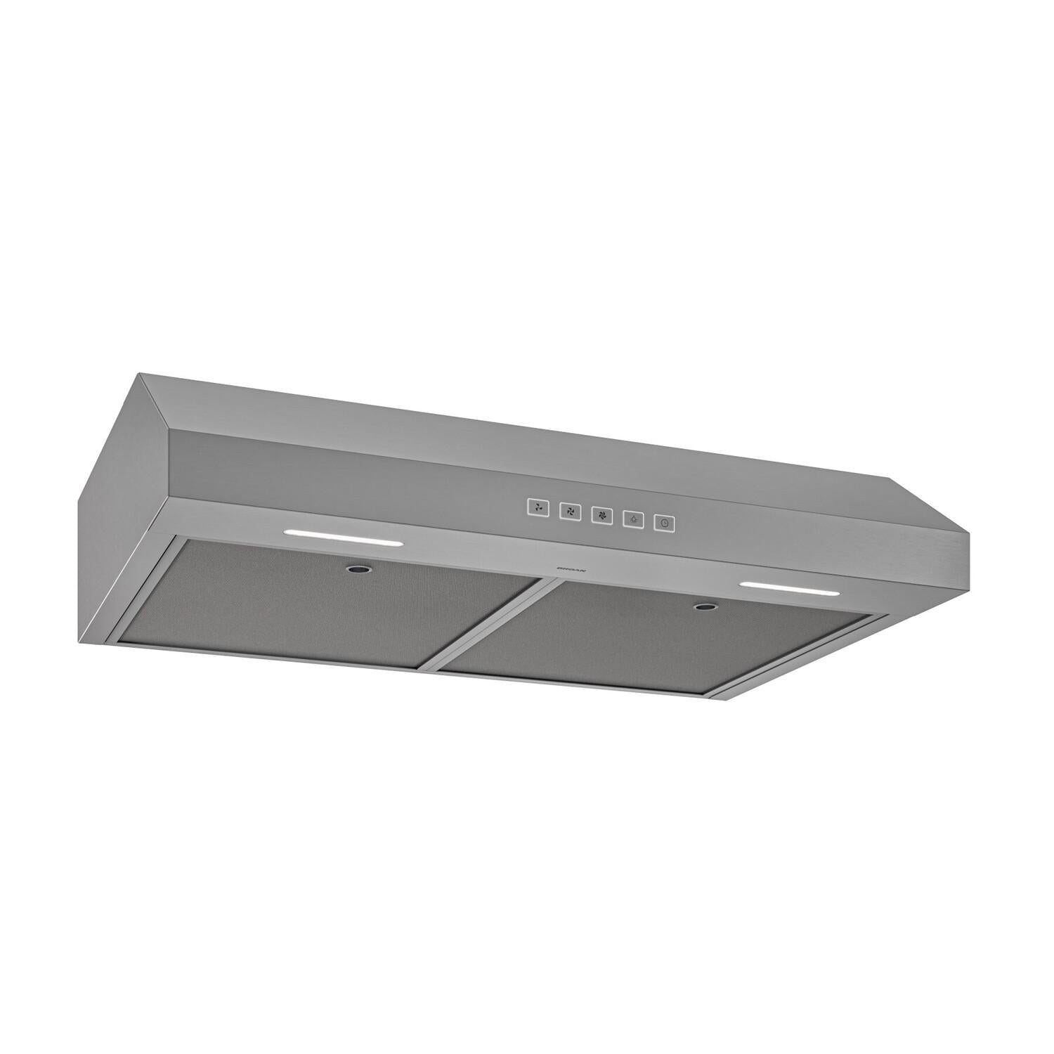 Broan Glacier 36-Inch 350 MAX Blower CFM 1.5 Sones Stainless Range Hood