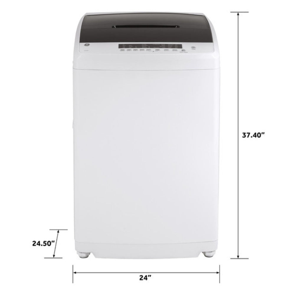 GE GE® Space-Saving 2.8 cu. ft. Capacity Stationary Washer with Stainless Steel Bas