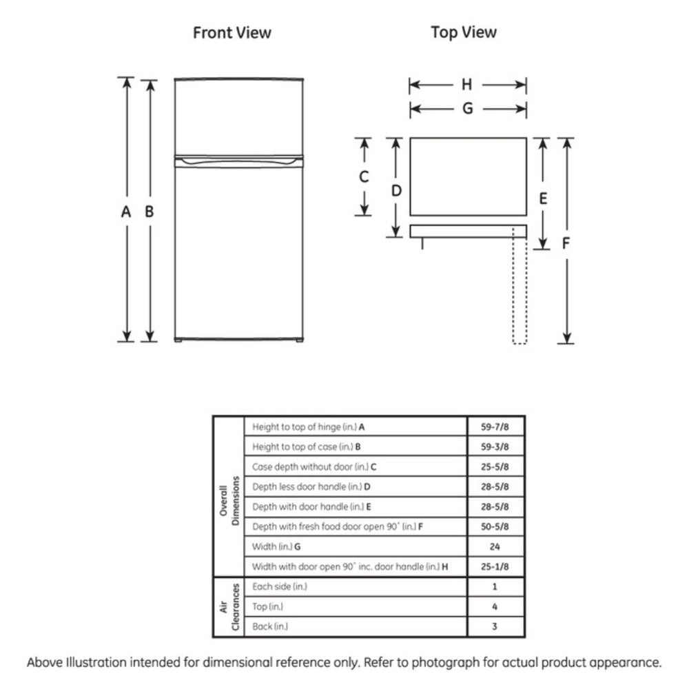 GE GE® ENERGY STAR® 11.6 cu. ft. Top-Freezer Refrigerator