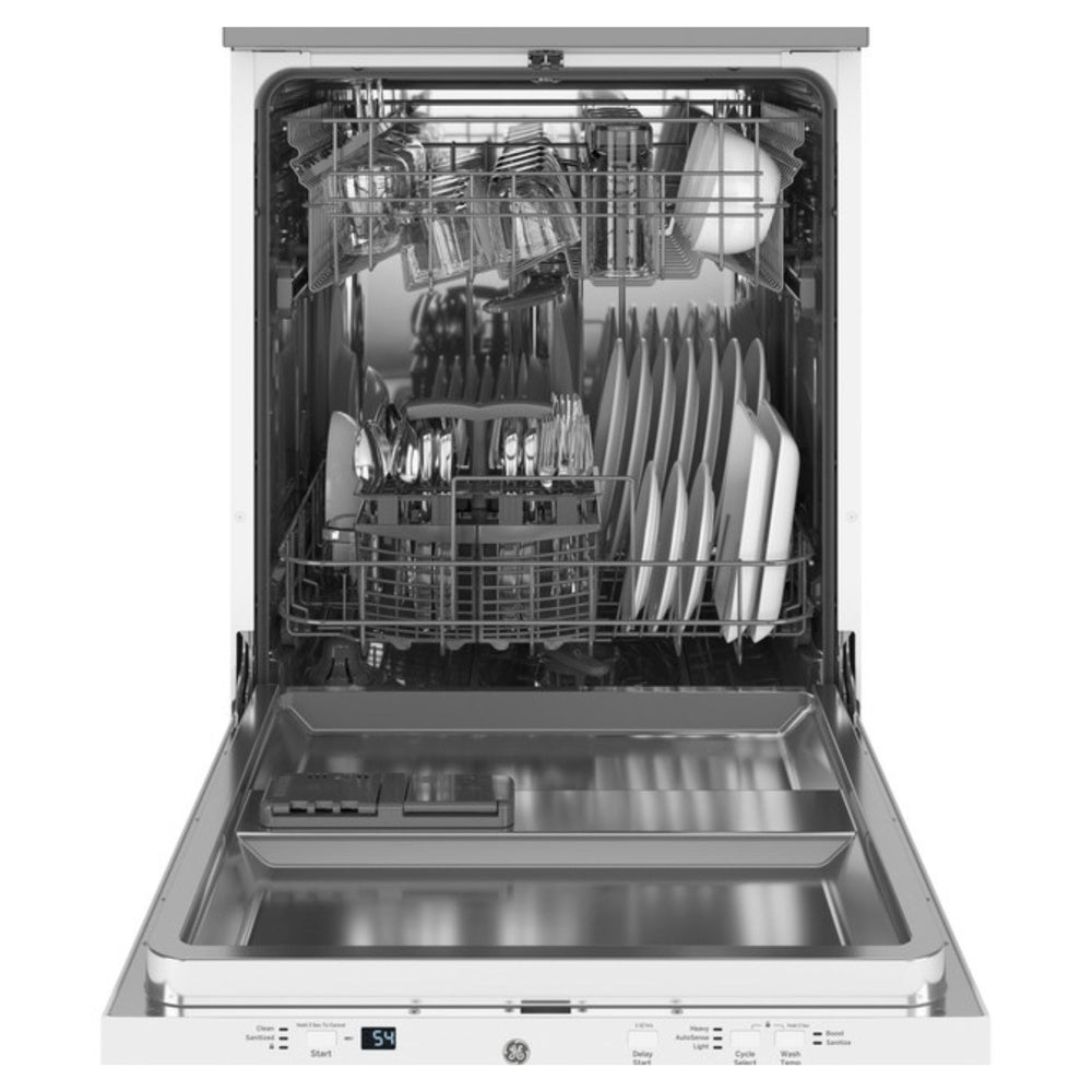 GE GE® ENERGY STAR® 24" Stainless Steel Interior Portable Dishwasher with Sanitize 