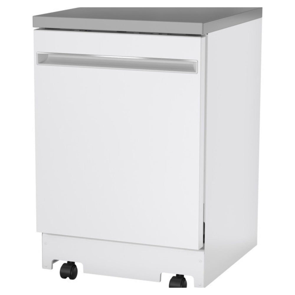 GE GE® ENERGY STAR® 24" Stainless Steel Interior Portable Dishwasher with Sanitize 