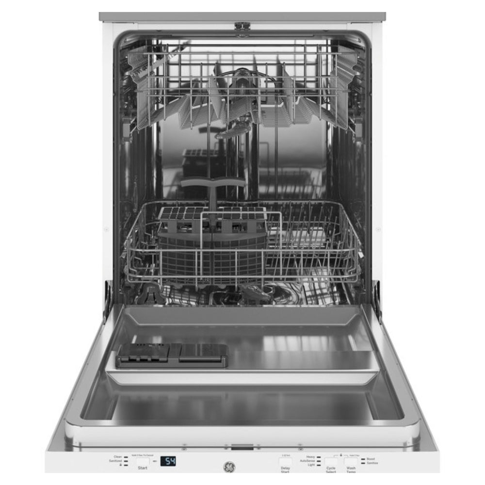 GE GE® ENERGY STAR® 24" Stainless Steel Interior Portable Dishwasher with Sanitize 