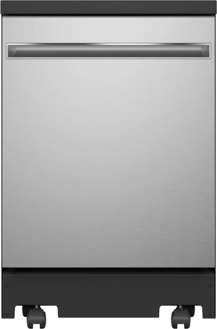 GE GE® ENERGY STAR® 24" Stainless Steel Interior Portable Dishwasher with Sanitize 