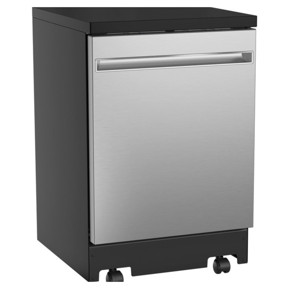 GE GE® ENERGY STAR® 24" Stainless Steel Interior Portable Dishwasher with Sanitize 