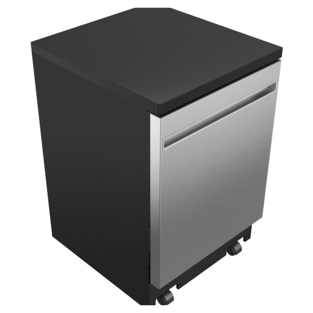 GE GE® ENERGY STAR® 24" Stainless Steel Interior Portable Dishwasher with Sanitize 