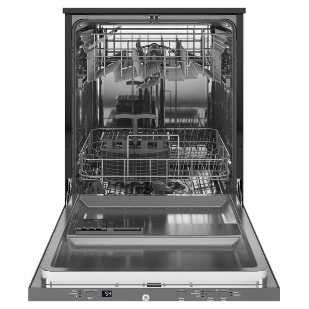 GE GE® ENERGY STAR® 24" Stainless Steel Interior Portable Dishwasher with Sanitize 