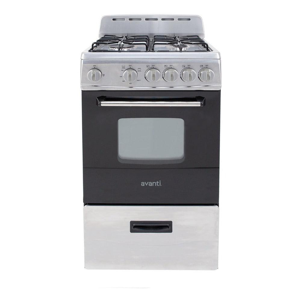 Avanti Avanti 20" Compact Gas Range Oven - Stainless Steel
