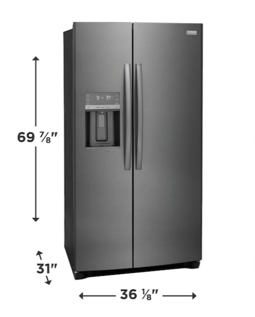 Frigidaire Gallery 22 Cu. Ft. 36" Counter Depth Side by Side Refrigerator