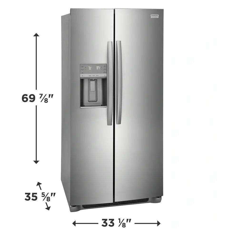 Frigidaire Gallery 22 Cu. Ft. 33" Standard Depth Side by Side Refrigerator