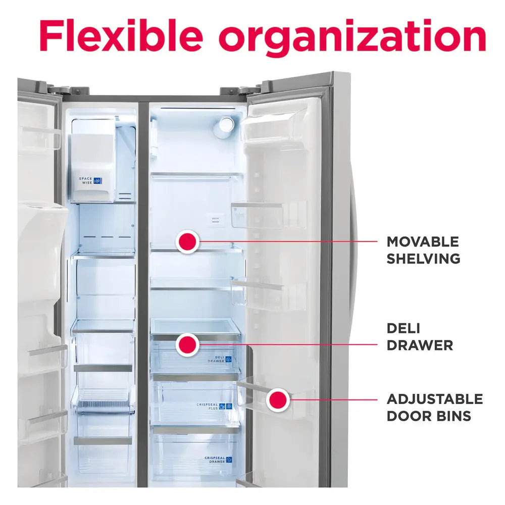 Frigidaire Gallery 22 Cu. Ft. 33" Standard Depth Side by Side Refrigerator
