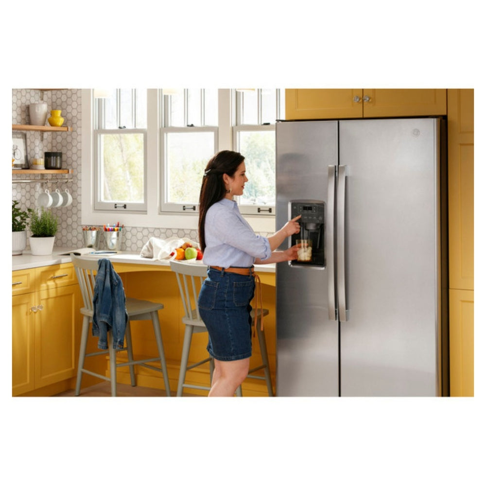 GE GE 25.3 Cu. Ft. Side-By-Side Refrigerator