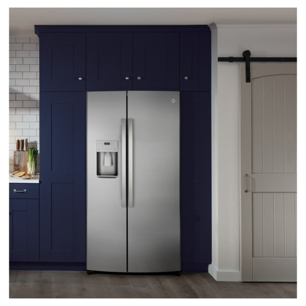 GE GE 25.1 Cu. Ft. Fingerprint Resistant Side-By-Side Refrigerator