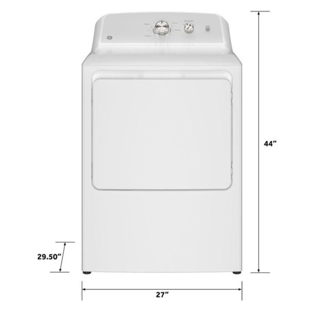 GE GE® 7.2 cu. ft. Capacity Electric Dryer with Up To 120 ft. Venting and Reversibl