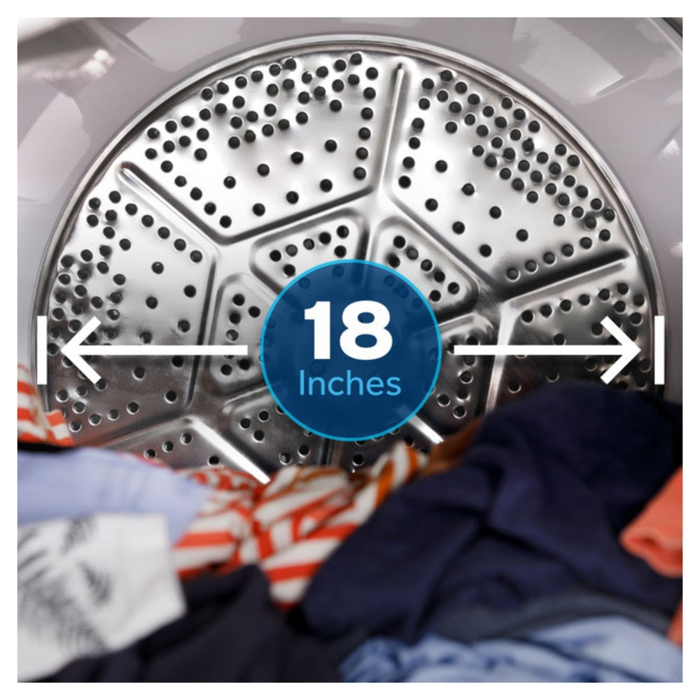 GE GE® 7.2 cu. ft. Capacity Gas Dryer with Up To 120 ft. Venting and Reversible Doo