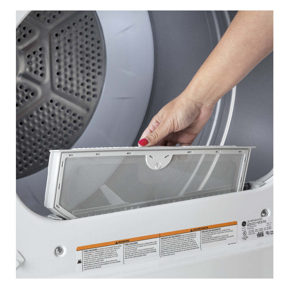 GE GE® 7.2 cu. ft. Capacity aluminized alloy drum Electric Dryer with Sensor Dry