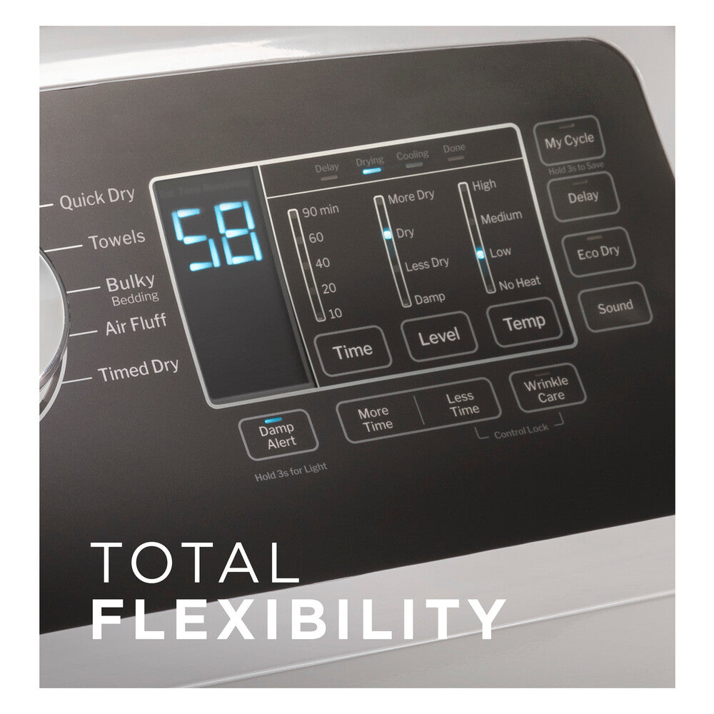 GE GE® 7.4 cu. ft. Capacity Electric Dryer with Up To 120 ft. Venting and Sensor Dr