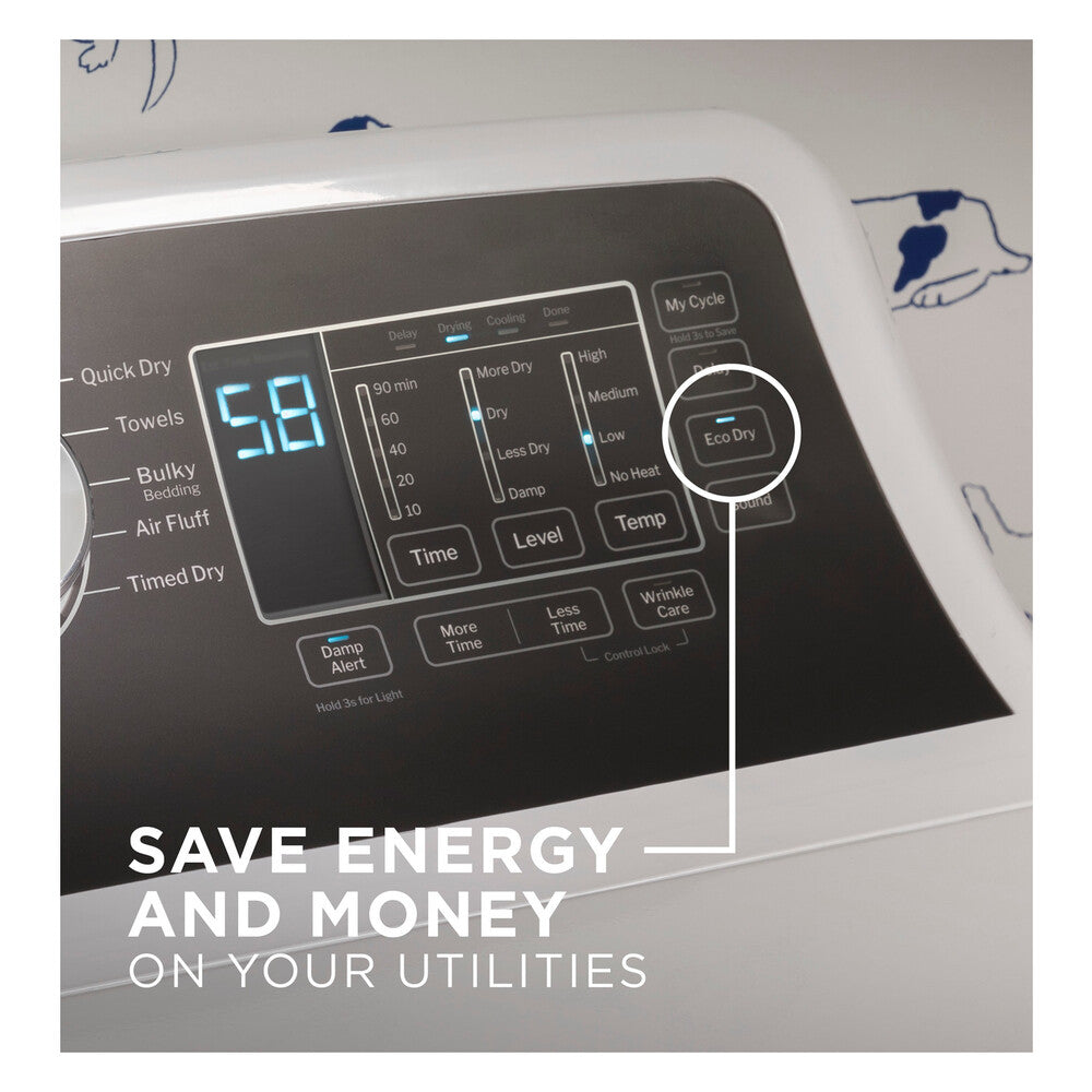 GE GE® 7.4 cu. ft. Capacity Gas Dryer with Up To 120 ft. Venting and Sensor Dry