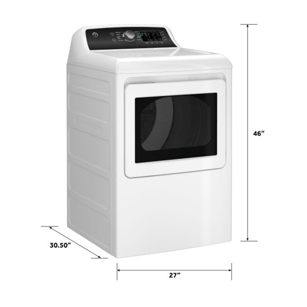 GE GE® 7.4 cu. ft. Capacity Gas Dryer with Up To 120 ft. Venting and Sensor Dry