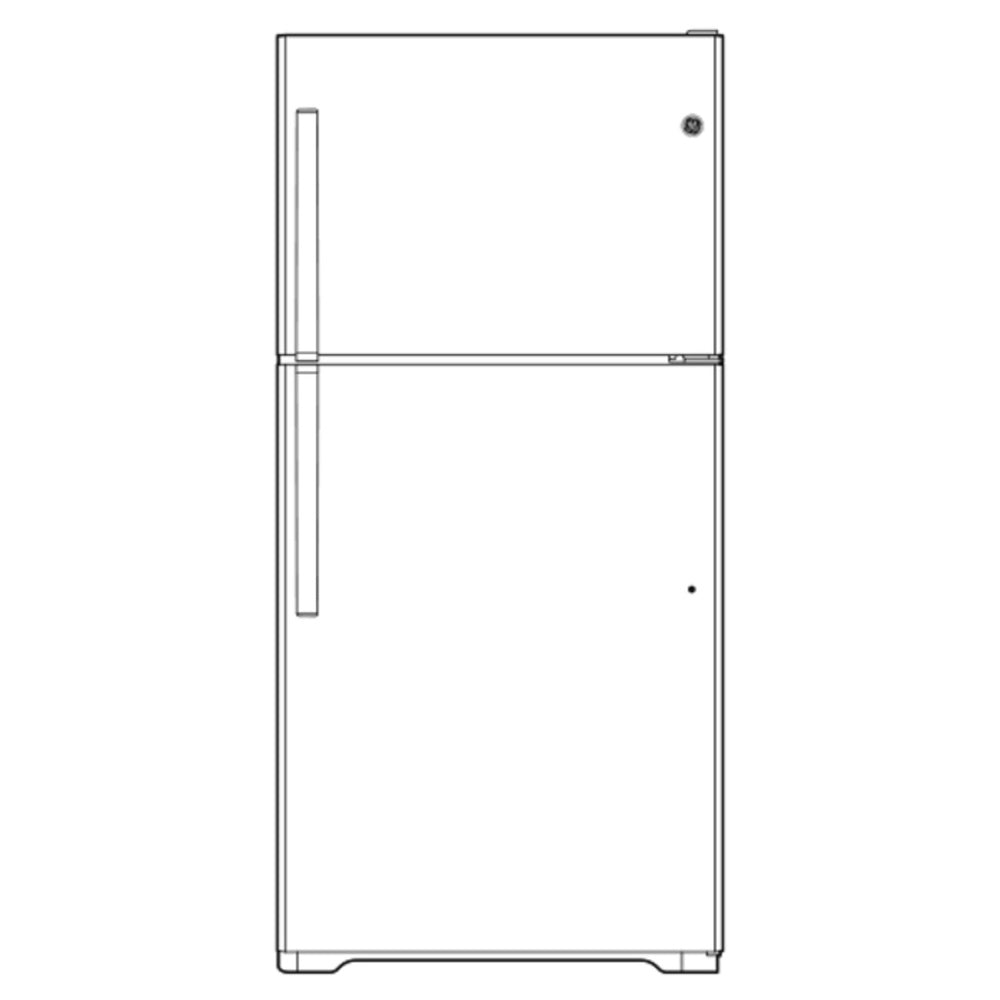 GE GE® ENERGY STAR® 15.6 Cu. Ft. Top-Freezer Refrigerator