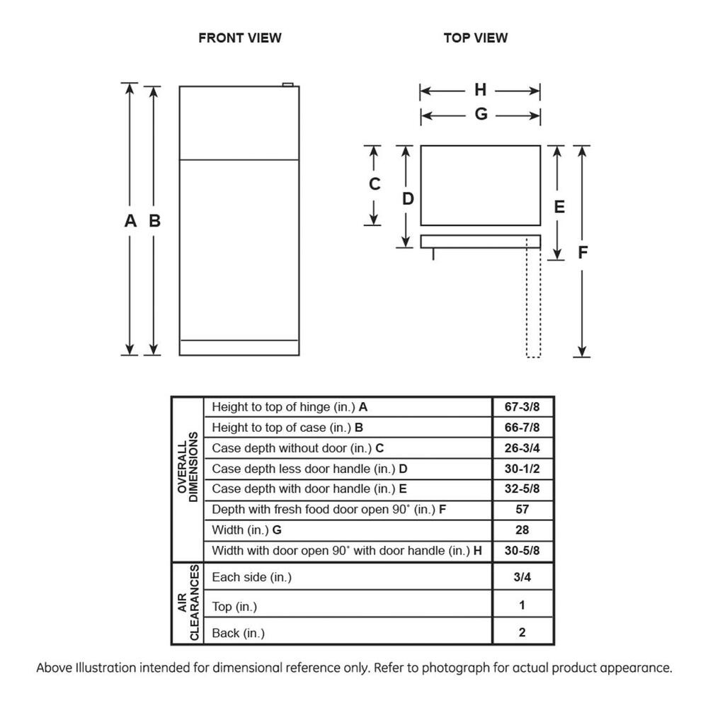 GE GE® ENERGY STAR® 17.5 Cu. Ft. Top-Freezer Refrigerator