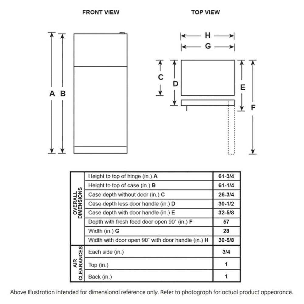 GE GE® 15.6 Cu. Ft. Top-Freezer Refrigerator
